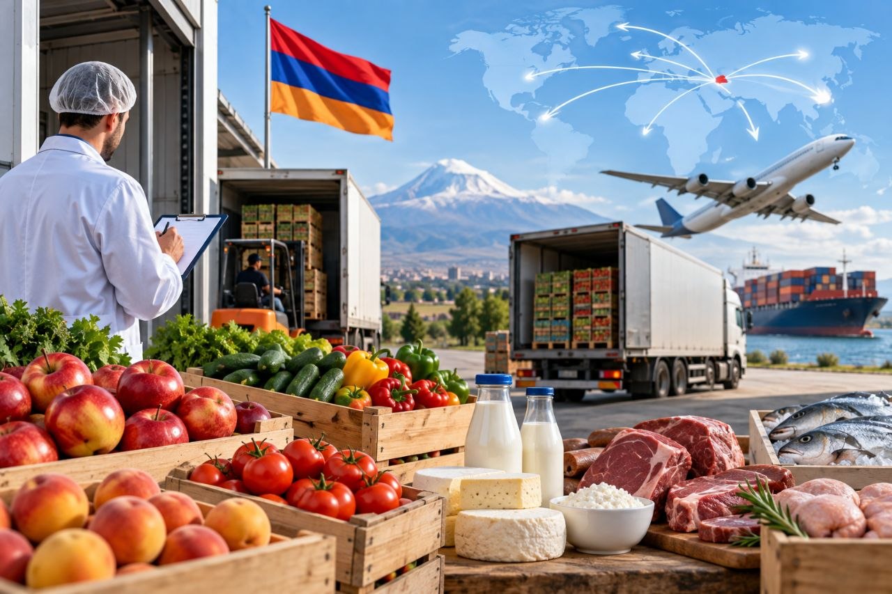 Մեկ շաբաթում արտահանվել է ավելի քան 2.1 հազար տոննա գյուղմթերք և կենդանական ծագման արտադրանք