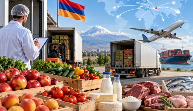 Մեկ շաբաթում արտահանվել է ավելի քան 2.1 հազար տոննա գյուղմթերք և կենդանական ծագման արտադրանք