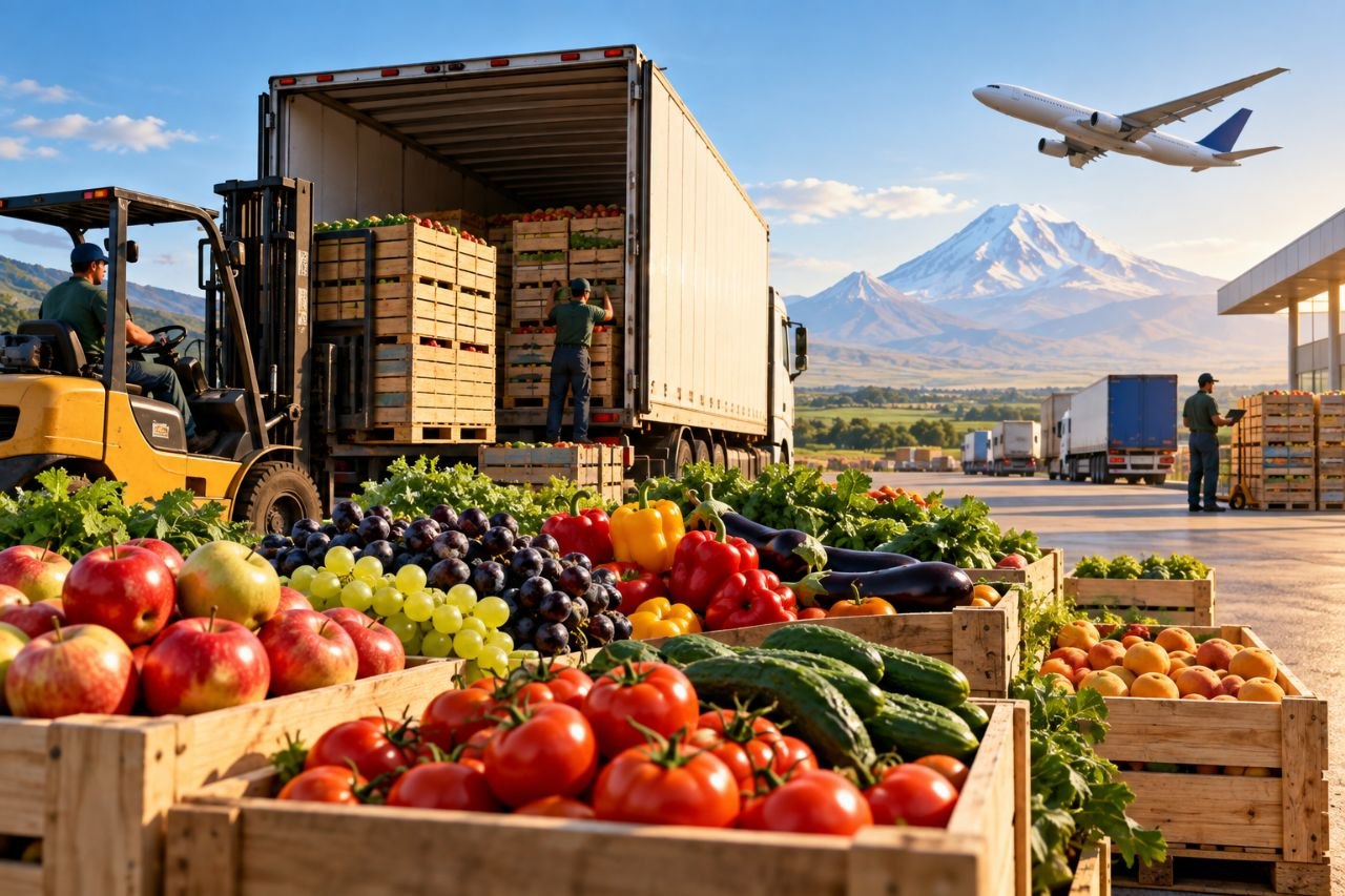 Մեկ շաբաթում արտահանվել է ավելի քան 2,6 հազար տոննա միրգ ու բանջարեղե