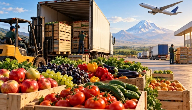 Մեկ շաբաթում արտահանվել է ավելի քան 2,6 հազար տոննա միրգ ու բանջարեղե