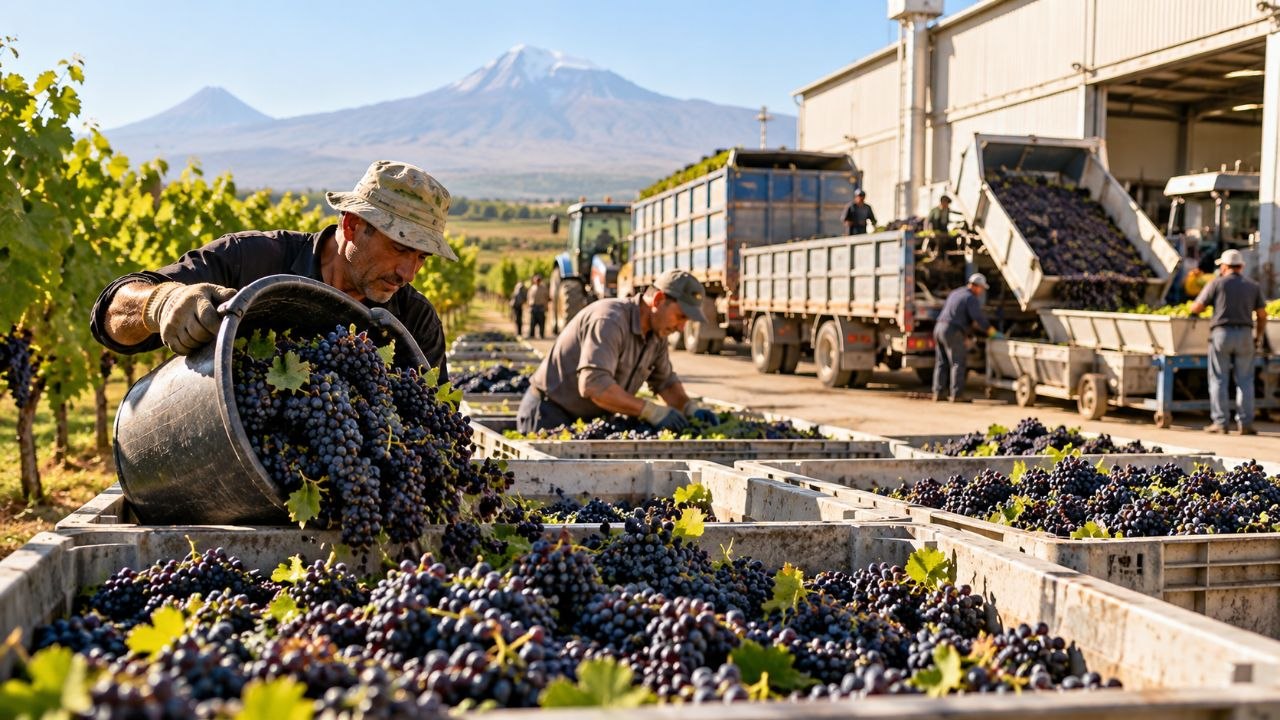 Արարատում խաղողի մթերումները շարունակվում են